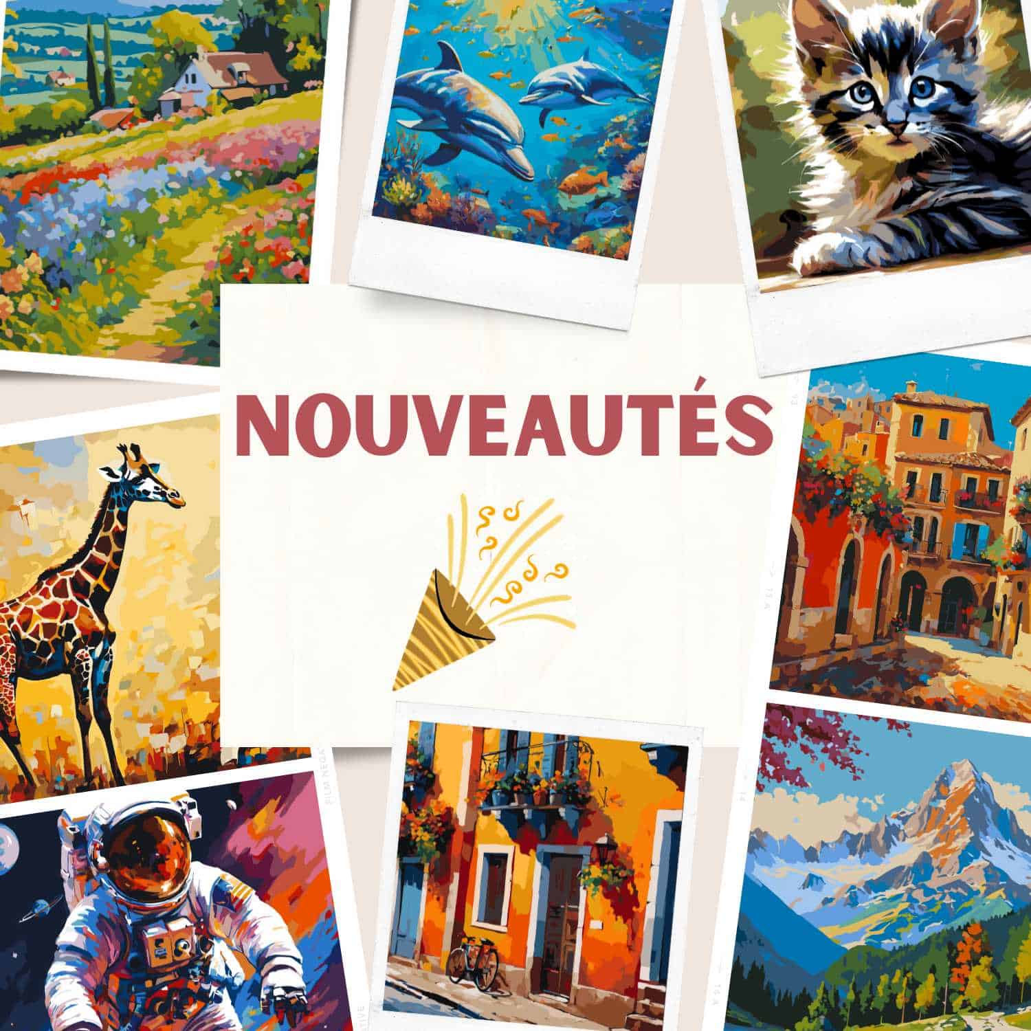 Peinture Par Numéros ART NAPI Sur Cadre Bois - La Tendresse D'un Cheval, Neuf