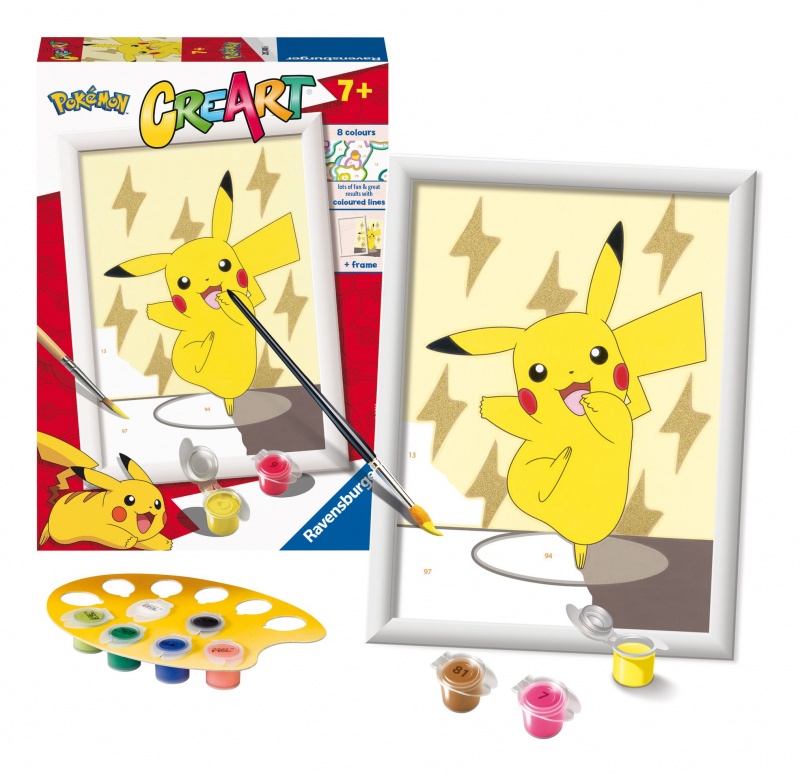 Ravensburger - Jeux créatifs - Numéro d'art - petit - Pikachu / Pokémon