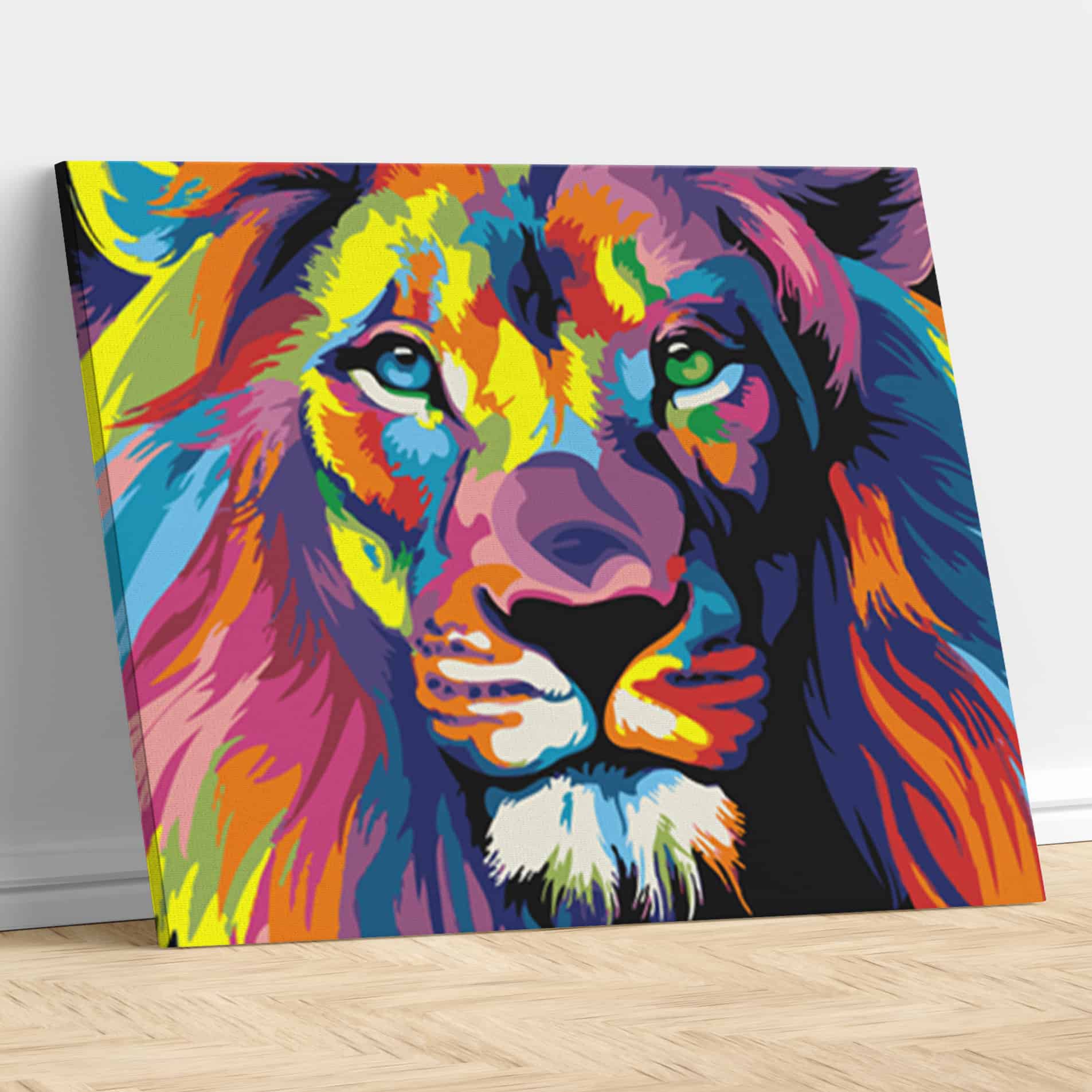 Lion multicolore