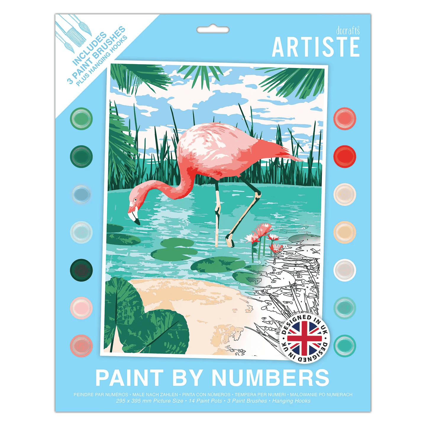 Figured'Art Peinture par Numéro Adulte Affiche Vintage Provence - Activité Manuelle Kit de Loisir Créatif DIY Numéro d'Art Complet - 40x50cm sans châssis en bois