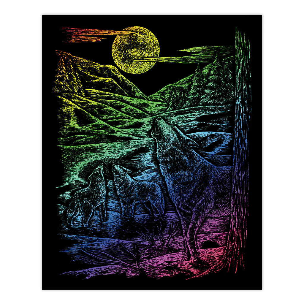 DESINIK Art de peinture à gratter pour adultes et adolescents - Kit de 2 feuilles de peinture