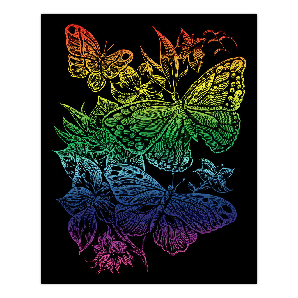 SiYear Papier à gratter arc-en-ciel, scène nocturne de la série ville, cadeau créatif, tableau à gratter pour adultes et enfants avec 4 outils