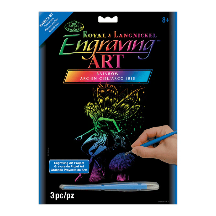 Kit D'Art à Gratter Arc-en-Ciel Créatif – 20 Feuilles, 7 Peintures, 6 Pinceaux, Carte Postale, Activité Enfant Dès 3 Ans