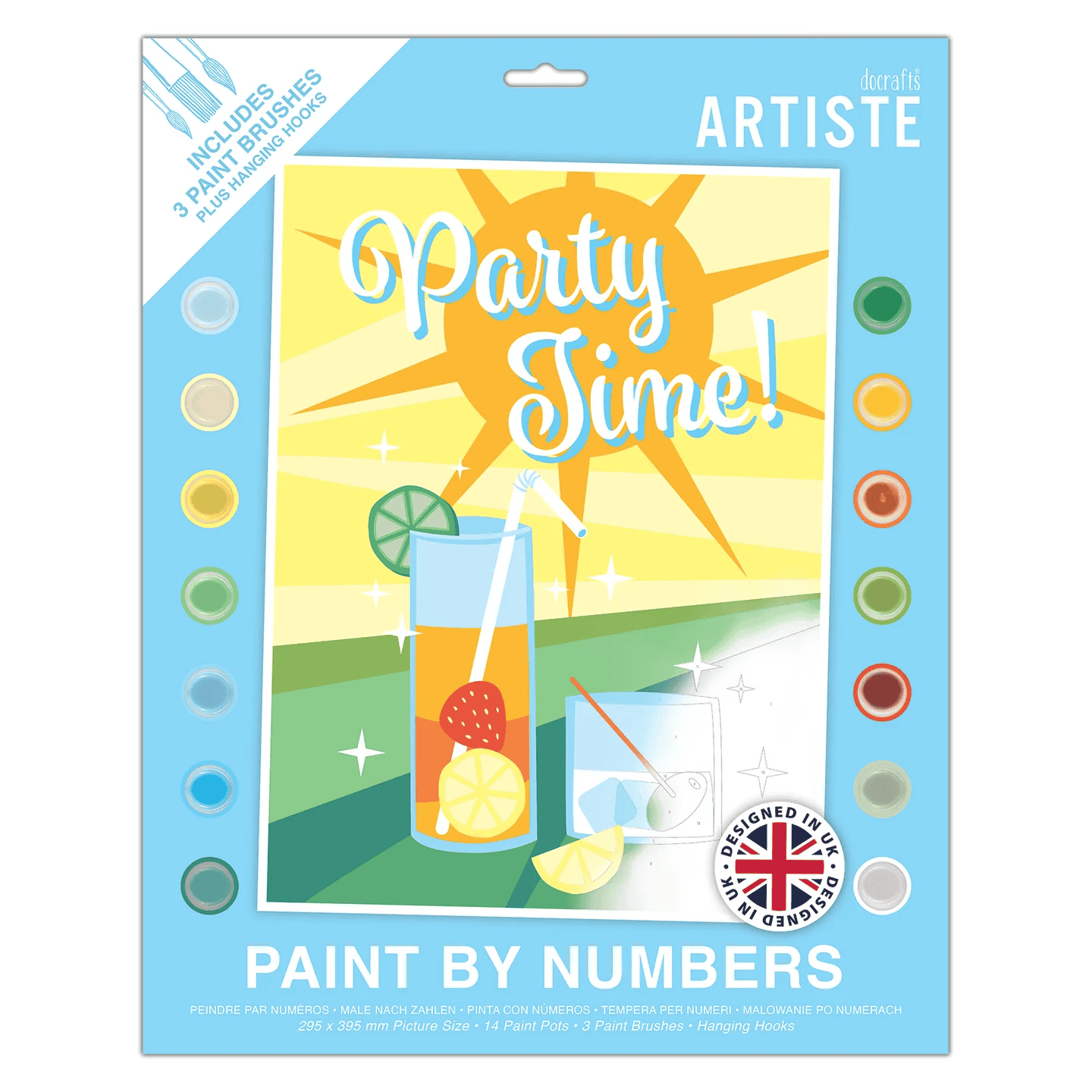 Schipper Peinture Par Numéros – Maison De Vacances En Bord De Mer – 24 X 30 Cm – Kit Complet Avec Pinceau Et 24 Peintures Acryliques