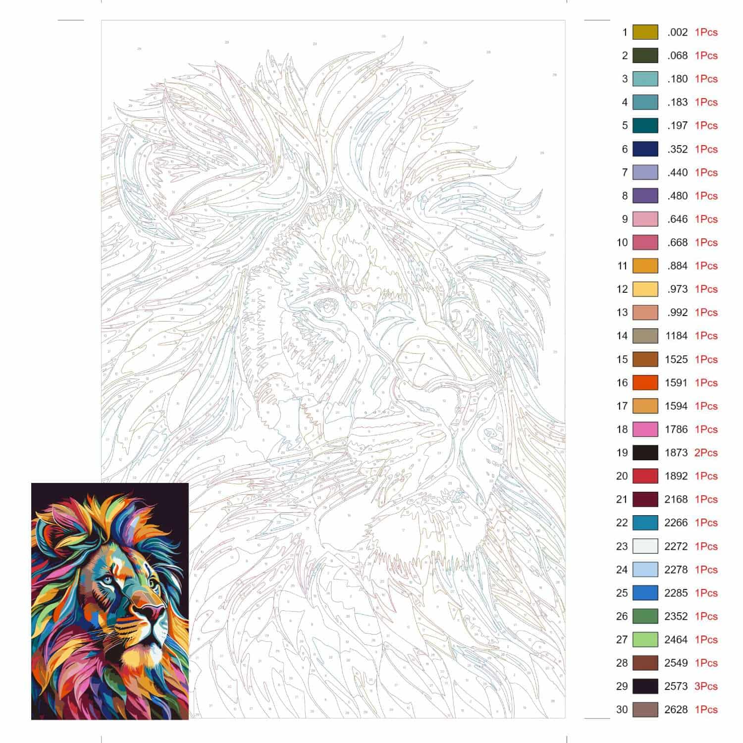 Lion color