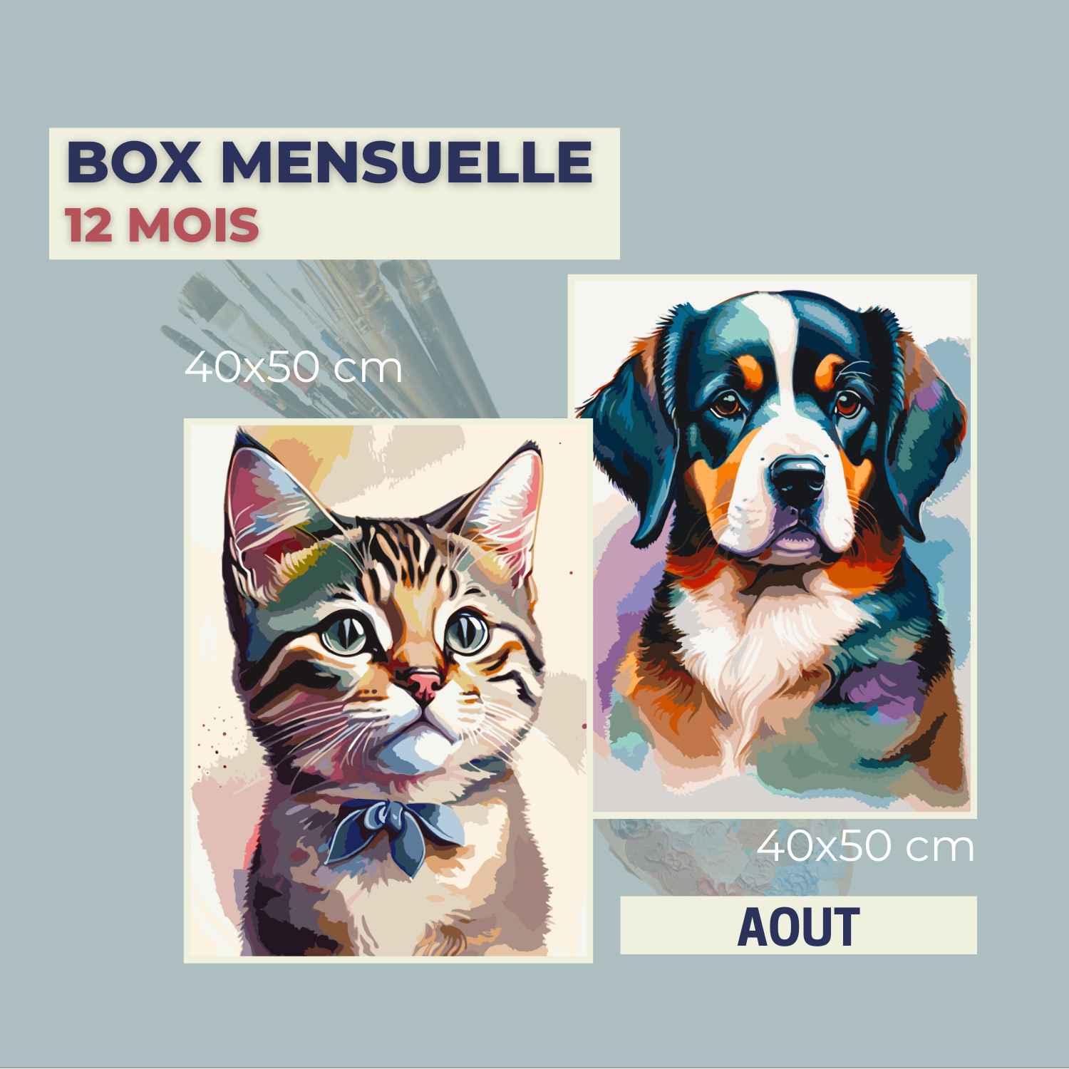 Kit Peinture Par Numéros Adulte - Chat Noir Sur Toile 30x40 Cm, Peinture Acrylique, Pinceaux, Crochets Inclus - 4