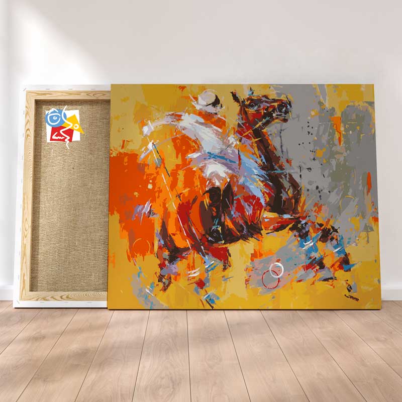 Joueur De Polo Orange Moderne
