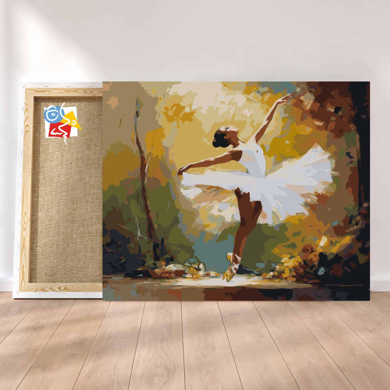 HEIBAGO 4 Pack Peinture par Numéros Adulte avec Cadre, Kit de Peinture pour Débutants DIY Paysage Peinture Acrylique Artistique avec Pinceaux Décoration Murale 20x20cm