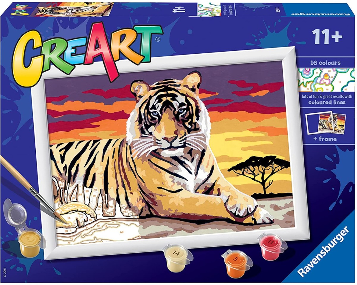 Peinture par numéros Ravensburger Creart - Tigre Majestueux