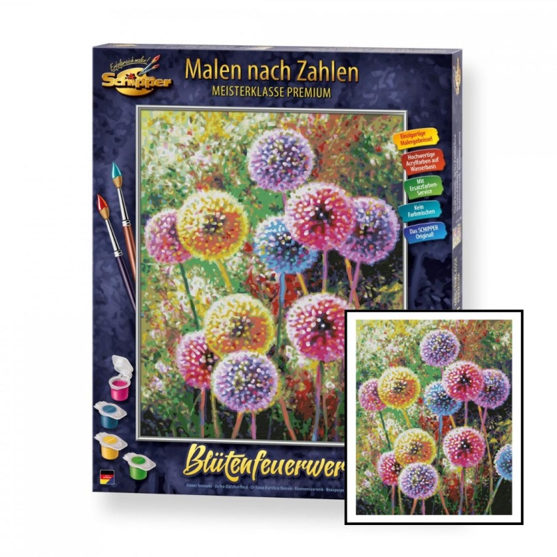 Kit Peinture Par Numéros Adultes Débutants - 4 Tableaux Fleurs 20x30cm Avec Cadre, Peintures Et Pinceaux - 6