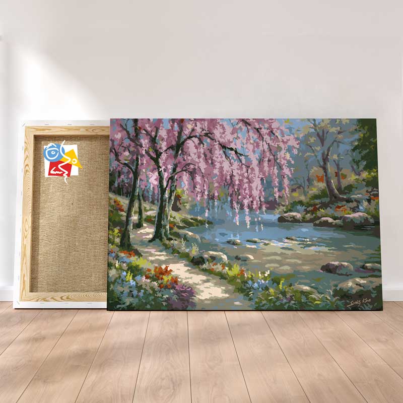 Rivire Sous Les Cerisiers En Fleur