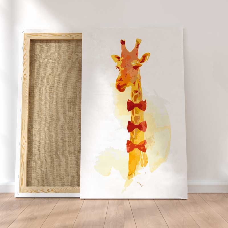 Girafe Élégante (toile montée)