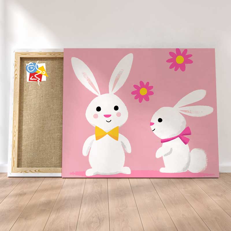 Couple De Lapins Blancs