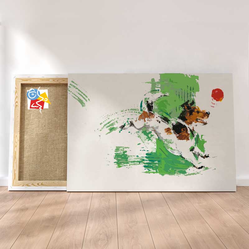 Jack Russel Et Ballon Rouge