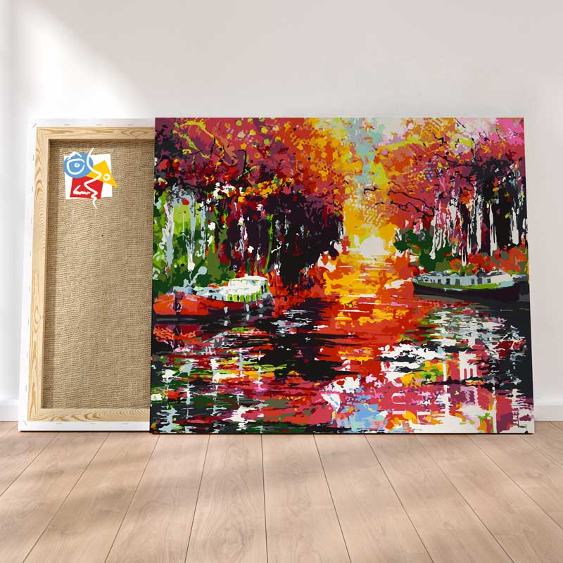 Pniches Orange Et Rouge Sur Le Canal Du Midi